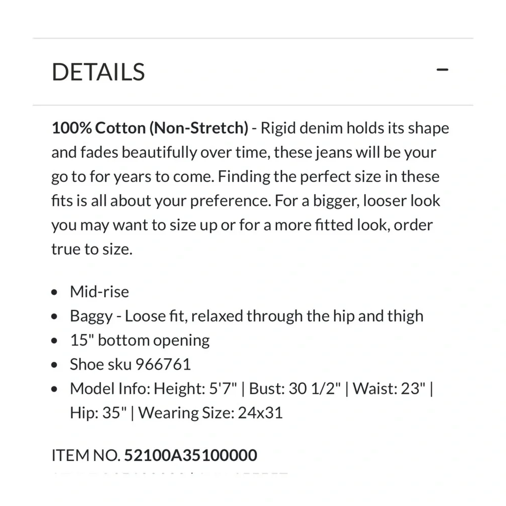 Levi’s 94’ baggy jeans black NWT - Picture 4 of 14